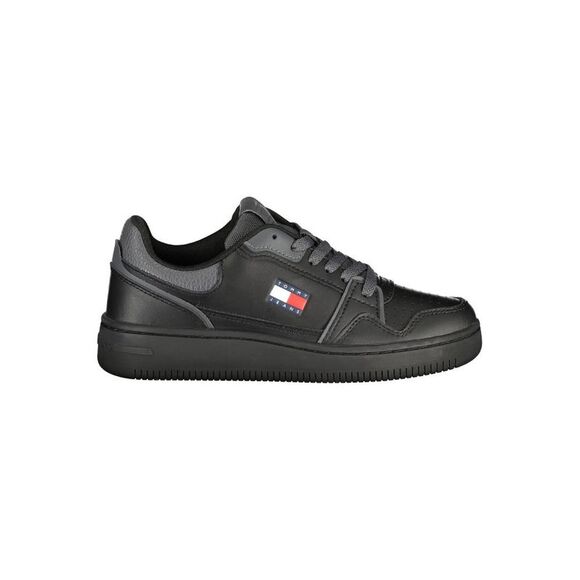 Tommy Hilfiger Black Polyurethane Women Women's Sneaker